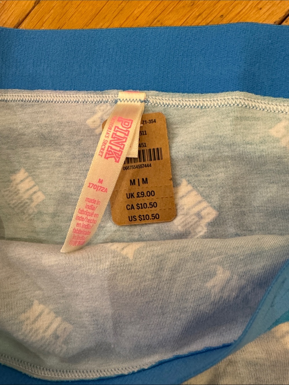 PINK Victoria's Secret Blue Ombre Logo Hipster Panty - Picture 2 of 3